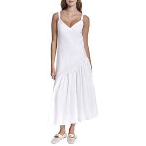 Dkny Womens  Shirred Linen Dress